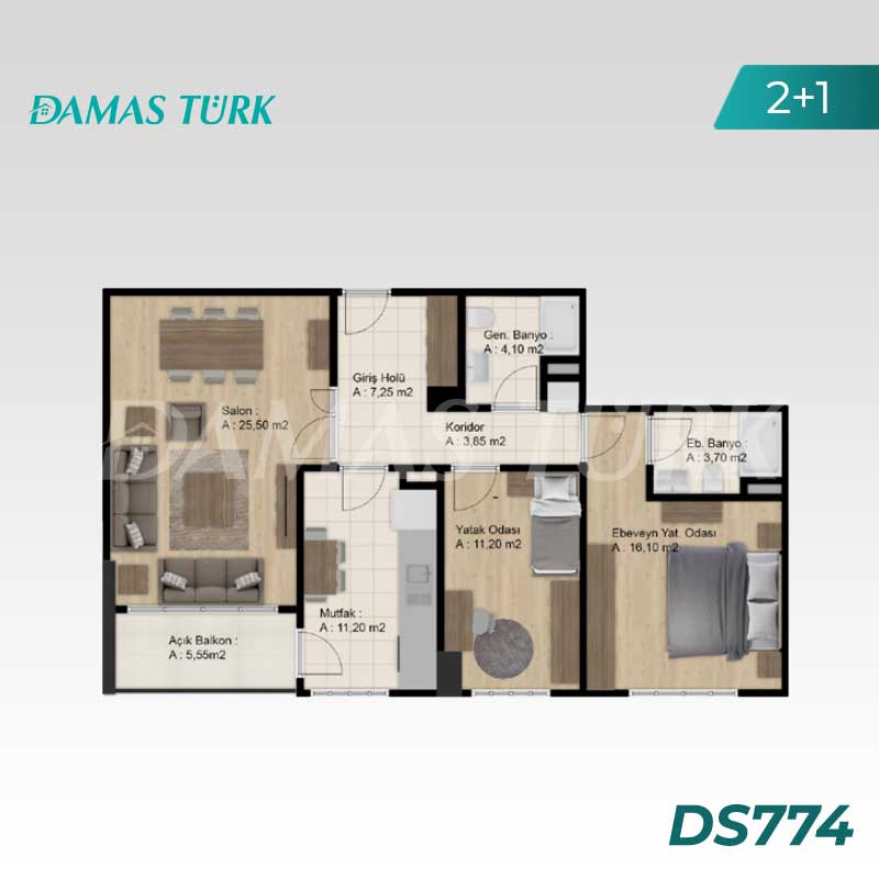 Apartments for sale in Topkapi - Istanbul DS774 | DAMAS TÜRK Real Estate 03