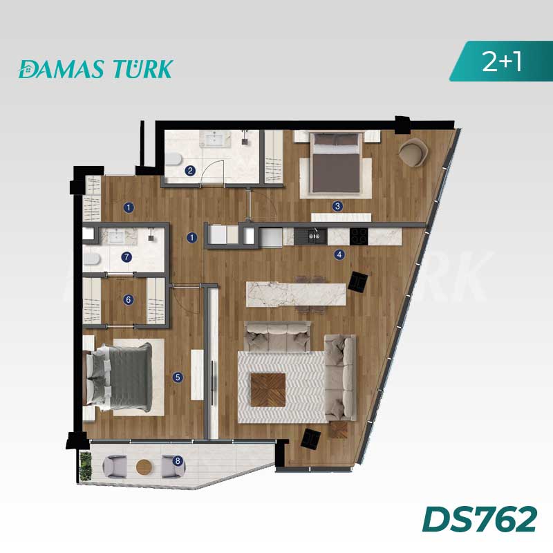 Luxury apartments for sale in Maslak - Istanbul DS762 | DAMAS TÜRK Real Estate 04