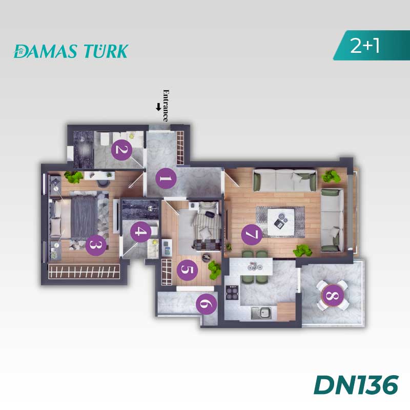 Appartements à vendre à Aksu - Antalya DN136 | DAMAS TÜRK Immobilier 03