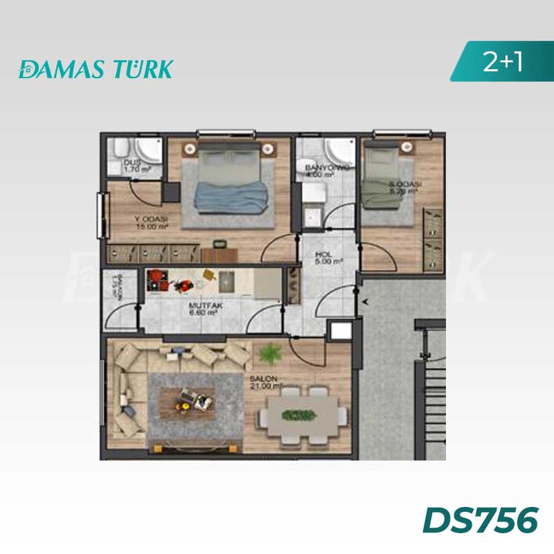 Appartements à vendre à Küçükçekmece - Istanbul DS756 | Damasturk Immobilier  03