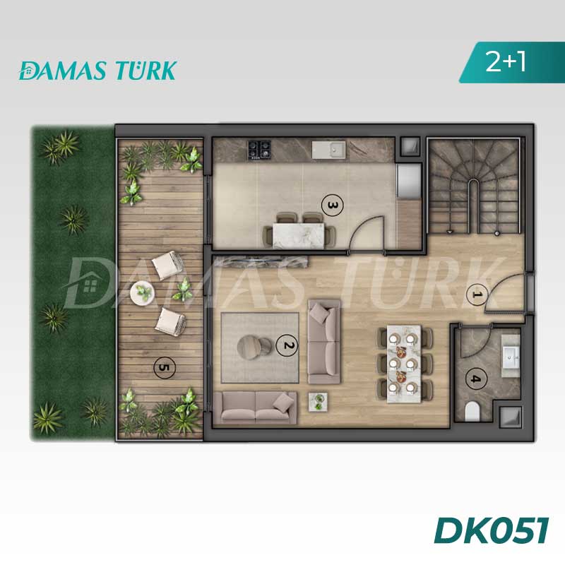 آپارتمان برای فروش در كارتبه - كوجالي DK051 | املاک داماستورک 03
