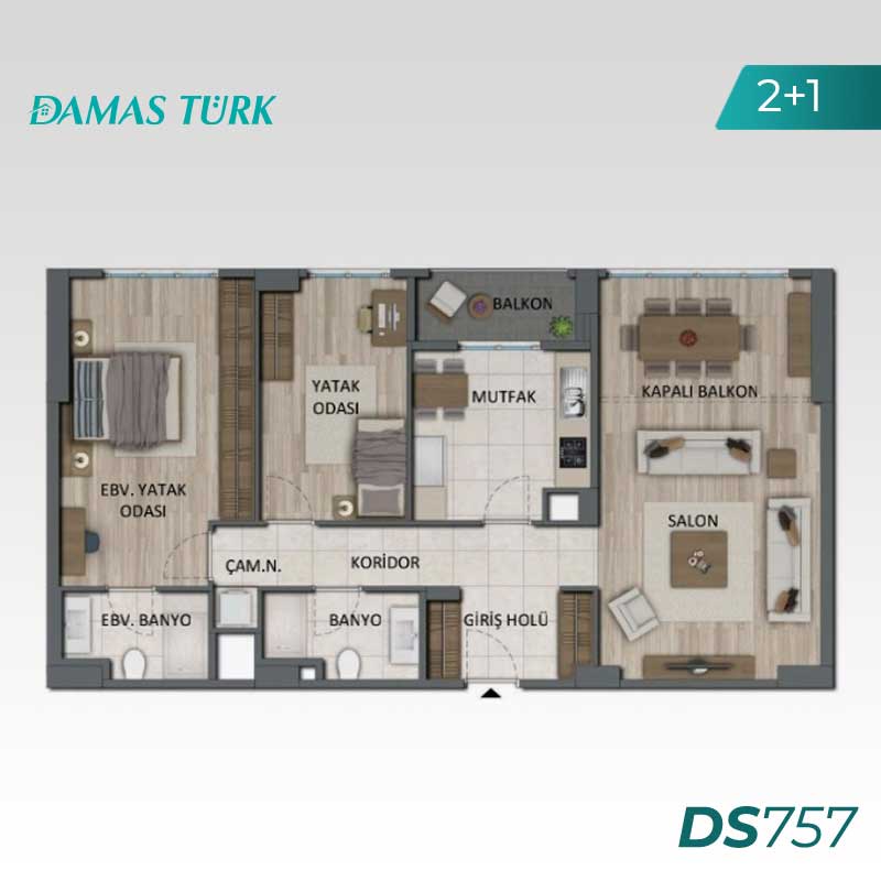 Apartments for sale in Ümraniye - Istanbul DS757 | Damas Turk Real Estate 03