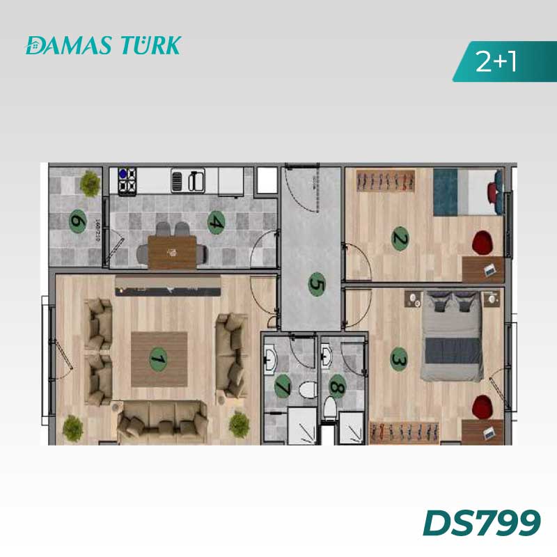 Appartements à vendre à Beylikduzu - Istanbul DS799 | damasturk Immobilier 01