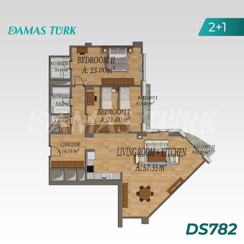 Apartments for sale in Esenyurt - Istanbul DS782 | DAMAS TÜRK Real Estate 03
