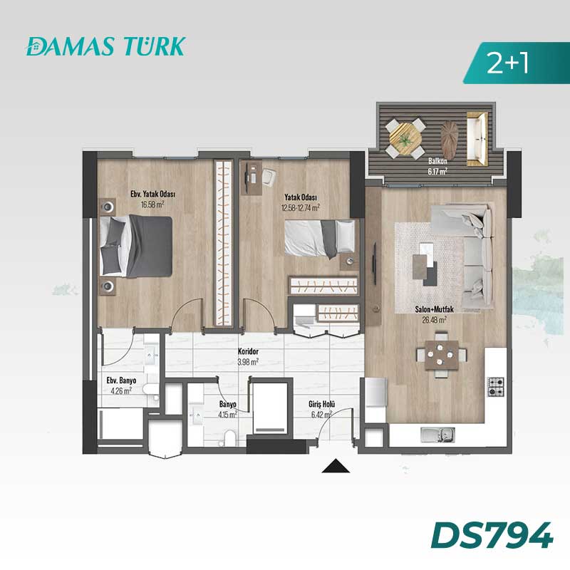 Appartements de luxe à vendre à Kucukcekmece - Istanbul DS794 | damasturk Immobilier 02
