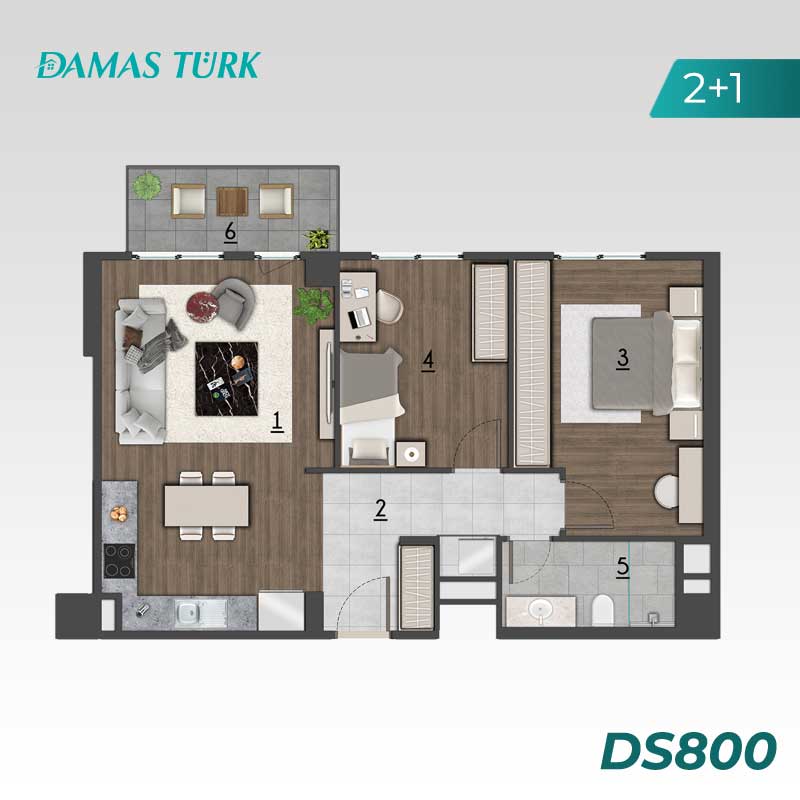 Appartements avec garantie gouvernementale à Pendik - Istanbul DS800 | damasturk Immobilier  02