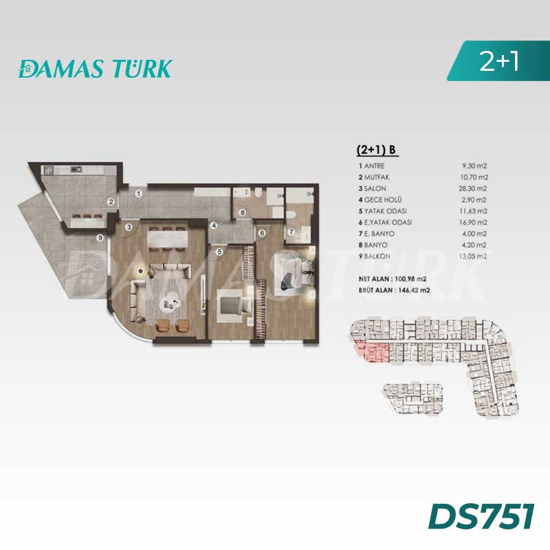 Appartements de luxe à vendre à Büyükçekmece - Istanbul DS751 | Damasturk Immobilier 02