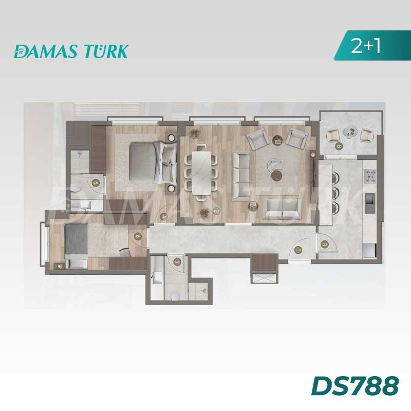 Luxury apartments for sale in Bahcesehir - Istanbul DS788 | DAMAS TÜRK Real Estate 02