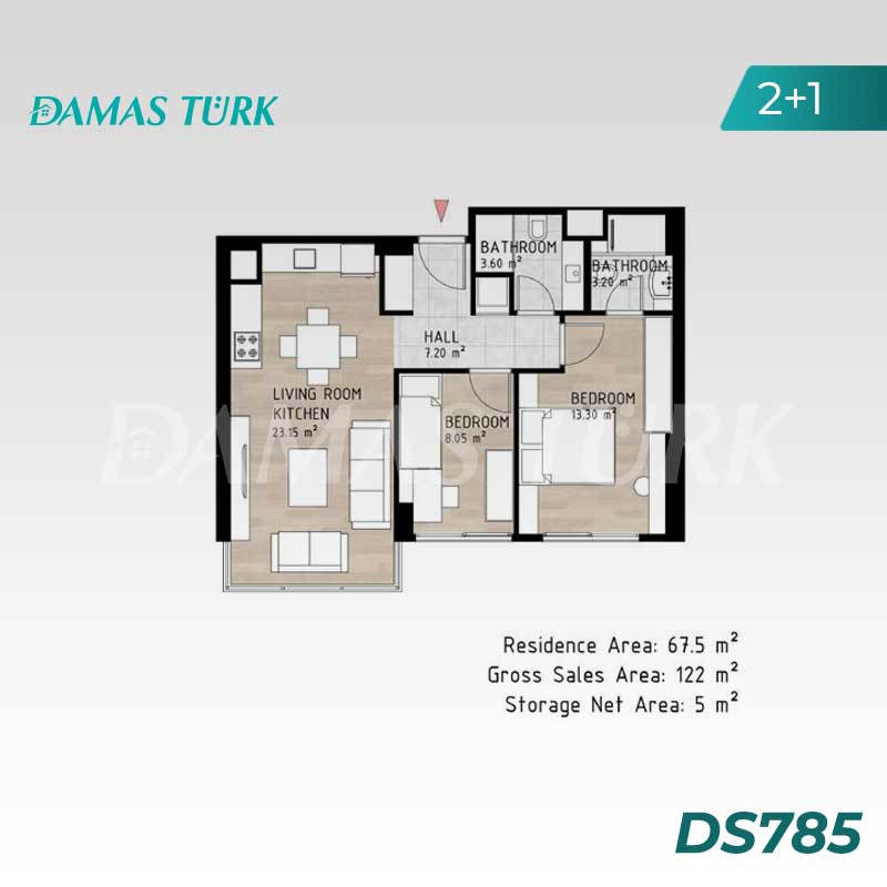 Apartments for sale in Kagithane - Istanbul DS785 | DAMAS TÜRK Real Estate 01