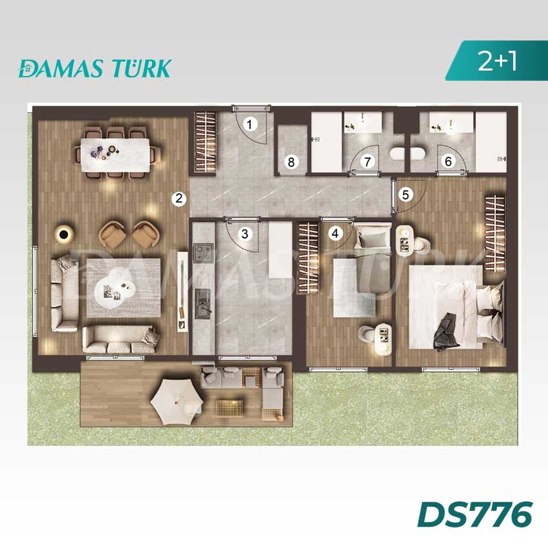 Apartments for sale in Buyukcekmece - Istanbul DS776 | DAMAS TÜRK Real Estate 02