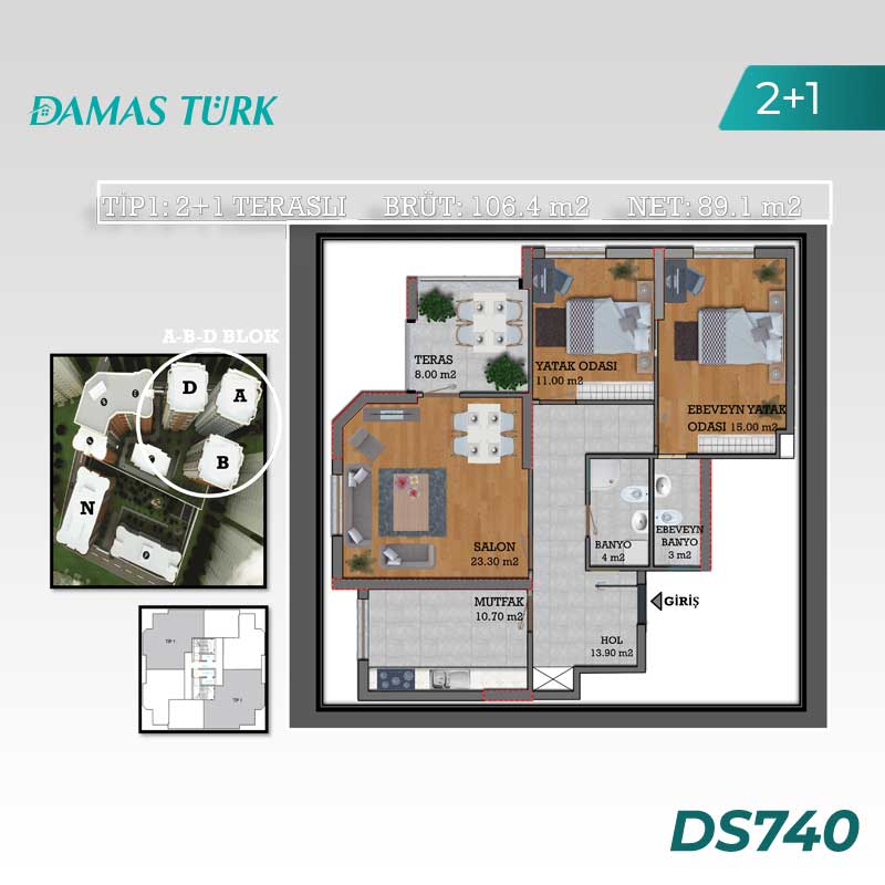 Appartements à vendre à Esenyurt - Istanbul DS740 | DAMAS TÜRK Immobilier 02