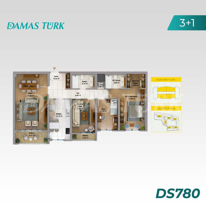 Apartments for sale in Ispartakule - Istanbul DS780 | DAMAS TÜRK Real Estate 02