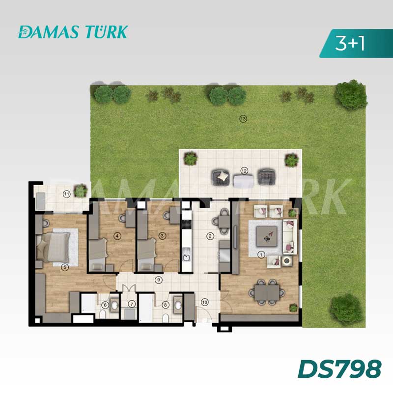 Luxury apartments for sale in Avcilar - Istanbul DS798 | Damasturk Real Estate 02