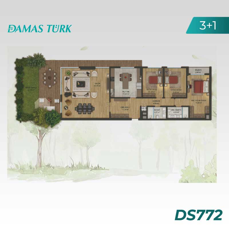Appartements de luxe à vendre à Eyüp Sultan - Istanbul DS772 |  DAMAS TÜRK Immobilier 03