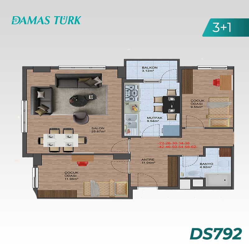 Appartements à vendre à Kucukcekmece - Istanbul DS792 | Damas Turk Immobilier 02