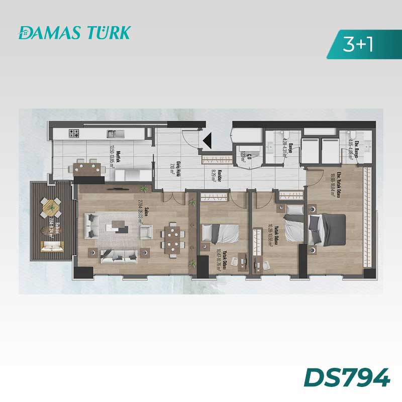 Luxury apartments for sale in Kucukcekmece - Istanbul DS794 | Damasturk Real Estate 03