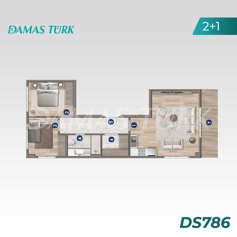Appartements à vendre à Beylikduzu - Istanbul DS786 | DAMAS TÜRK Immobilier 02