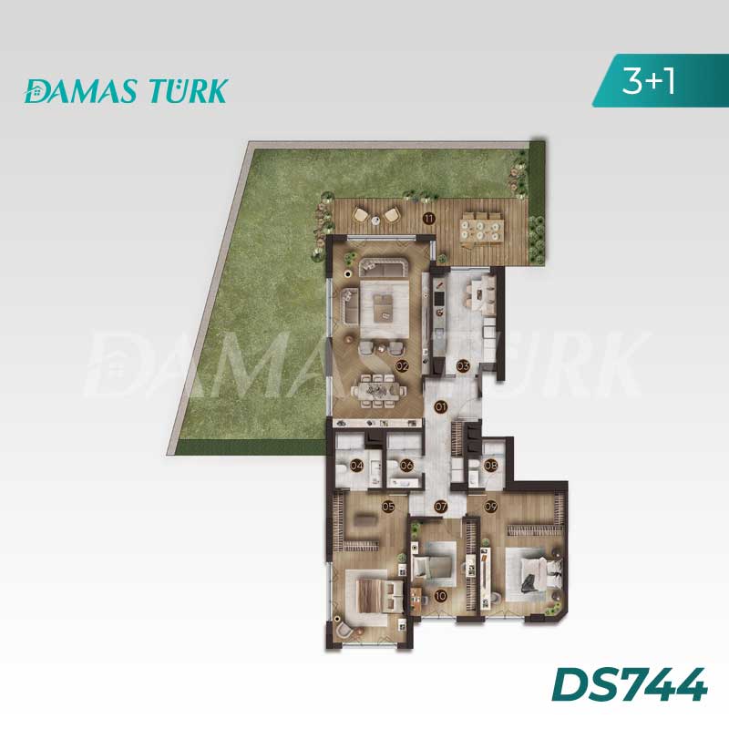 Luxury apartments for sale in Bakırköy - Istanbul DS744 | DAMAS TÜRK Real Estate 03
