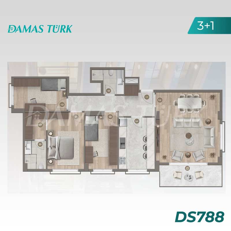 Luxury apartments for sale in Bahcesehir - Istanbul DS788 | DAMAS TÜRK Real Estate 03