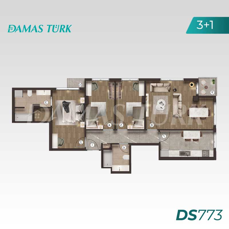 Apartments for sale in Beylikduzu - Istanbul DS773 | Damasturk Real Estate 05