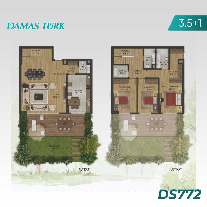Luxury apartments for sale in Eyup Sultan - Istanbul DS772 | DAMAS TÜRK Real Estate 02