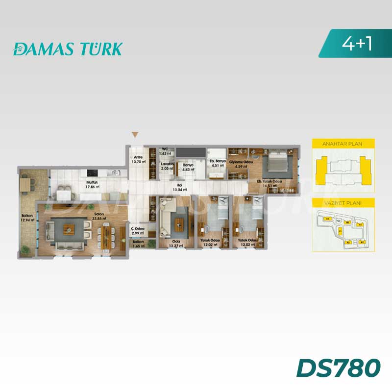 Appartements à vendre à Ispartakule - Istanbul DS780 | DAMAS TÜRK Immobilier  03