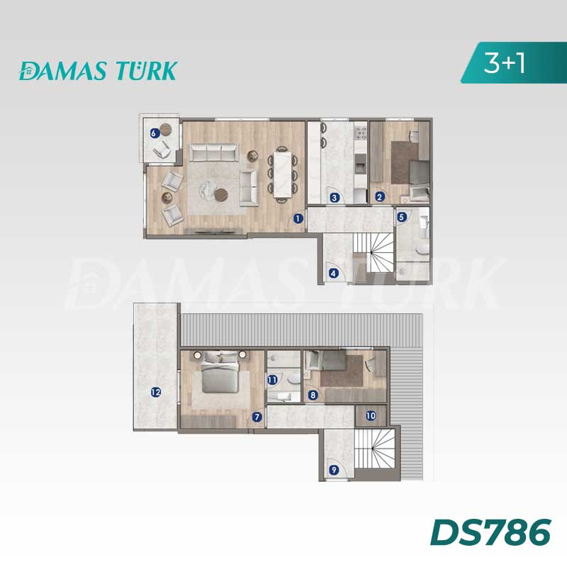 Appartements à vendre à Beylikduzu - Istanbul DS786 | DAMAS TÜRK Immobilier 03
