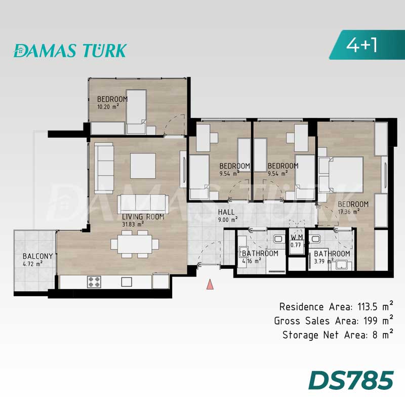 Apartments for sale in Kagithane - Istanbul DS785 | DAMAS TÜRK Real Estate 03