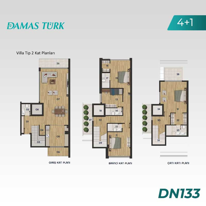 Villas for sale in Dosemealti - Antalya DN133 | DAMAS TÜRK Real Estate 01