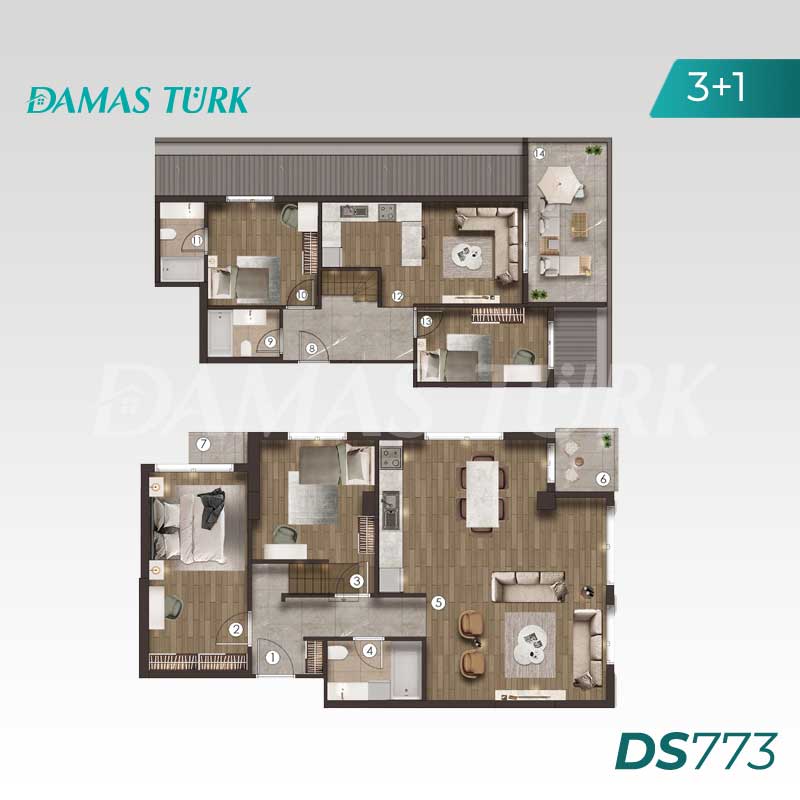 Apartments for sale in Beylikduzu - Istanbul DS773 | Damasturk Real Estate 06