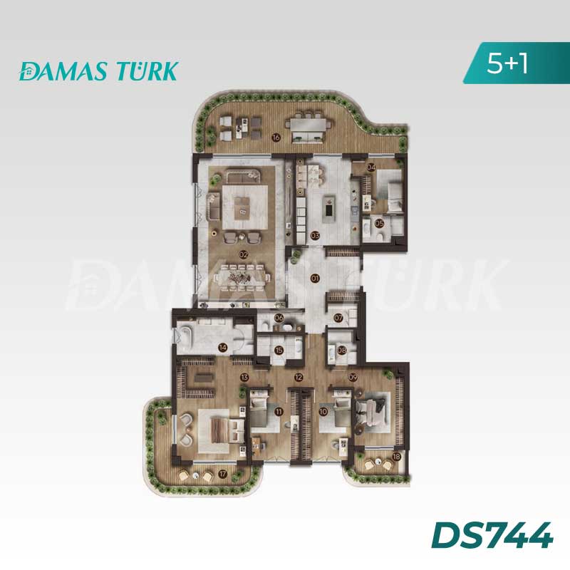 Appartements de luxe à vendre à Bakırköy - Istanbul DS744 | DAMAS TÜRK Immobilier 06