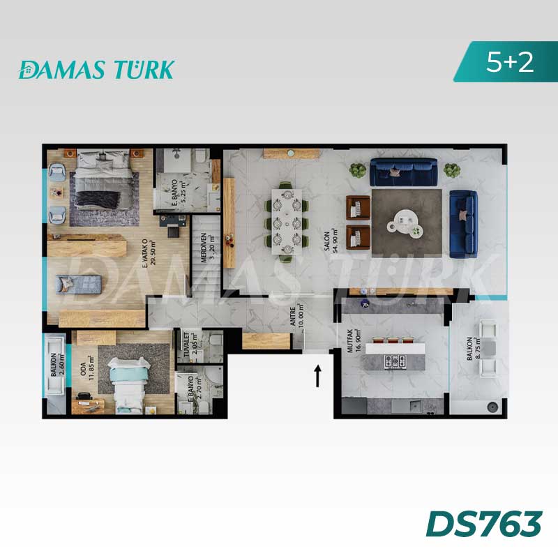 Appartements de luxe à vendre à Beylikduzu - Istanbul DS763 | damasturk Immobilier 02