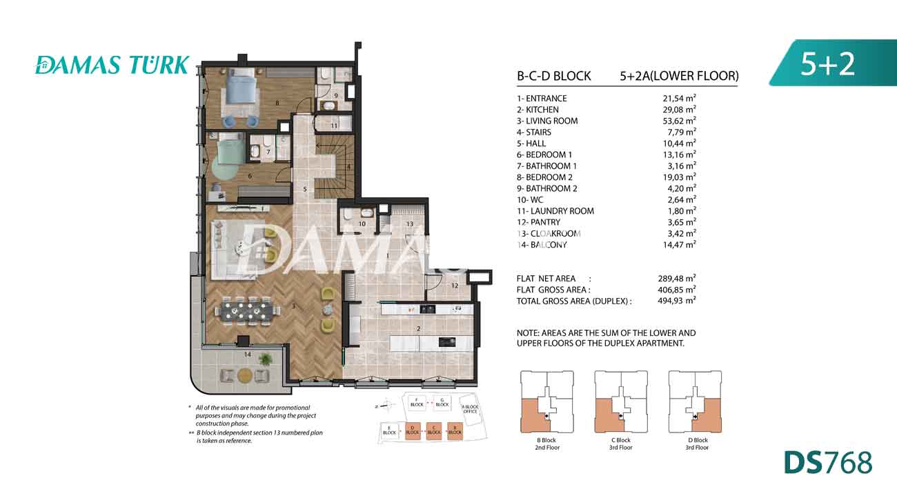 Luxury apartments for sale in Uskudar - Istanbul DS768 | DAMAS TÜRK Real Estate 11