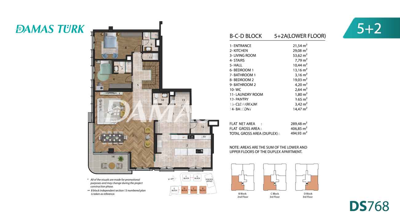 Appartements de luxe à vendre à Uskudar - Istanbul DS768 | DAMAS TÜRK Immobilier  12
