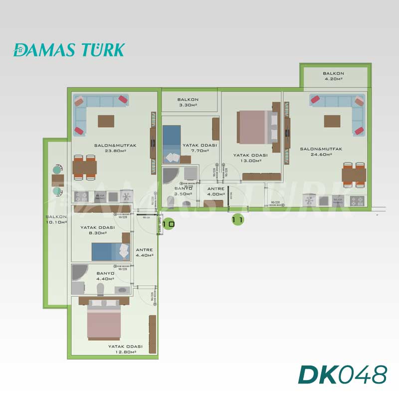 Appartements à vendre à Izmit - Kocaeli DK048 | DAMAS TÜRK Immobilier  01
