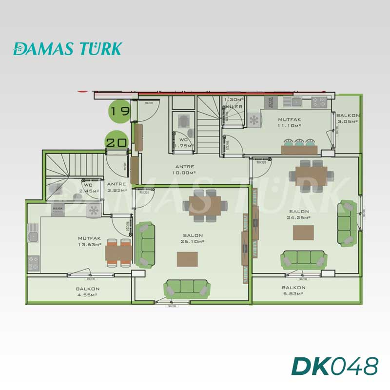 Appartements à vendre à Izmit - Kocaeli DK048 | DAMAS TÜRK Immobilier  02
