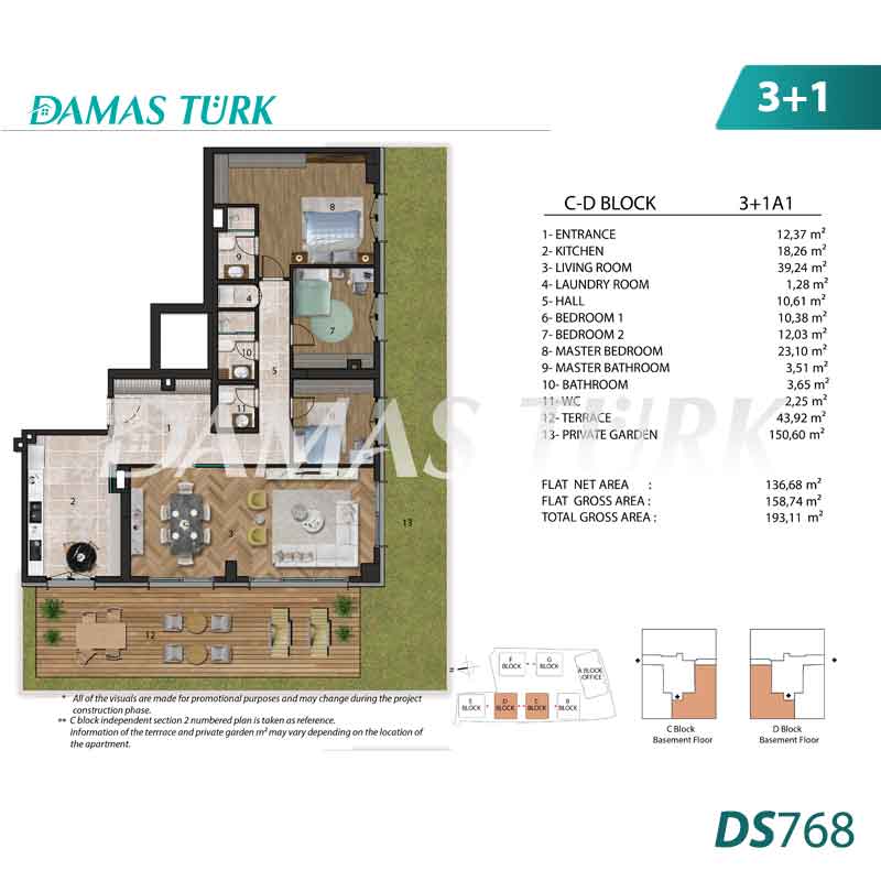Luxury apartments for sale in Uskudar - Istanbul DS768 | DAMAS TÜRK Real Estate 04