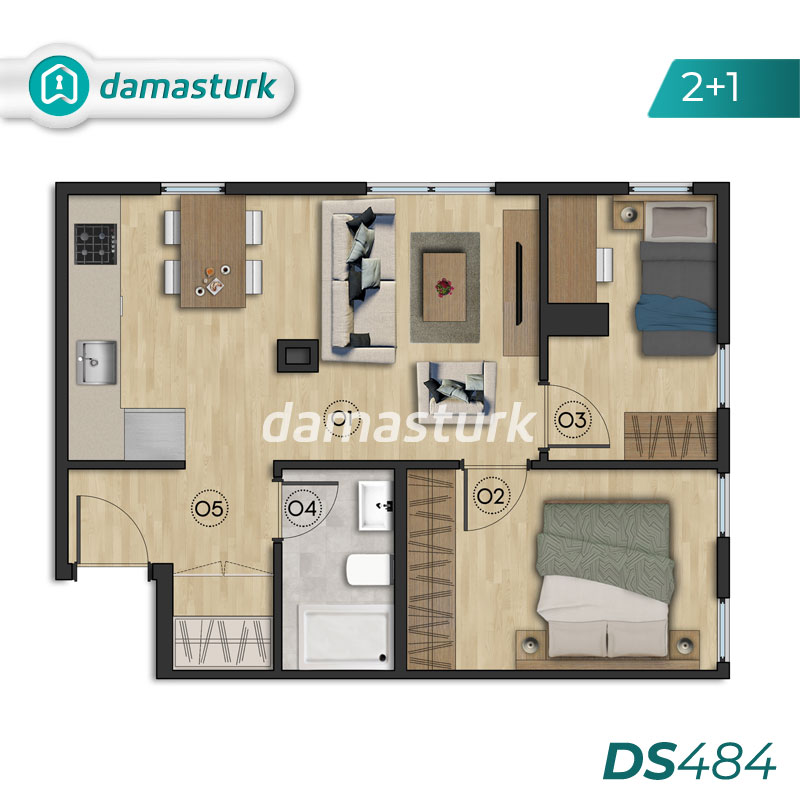 Apartments for sale in Kağıthane - Istanbul DS484 | damasturk Real Estate 04
