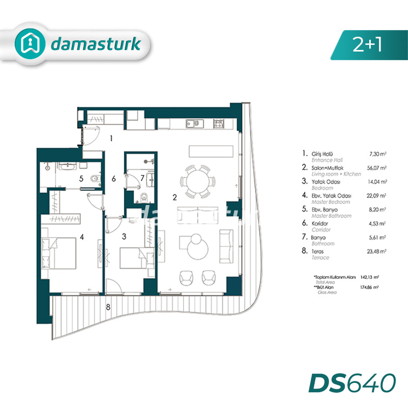 Luxury apartments for sale in Beykoz - Istanbul DS640 | damasturk Real Estate 04