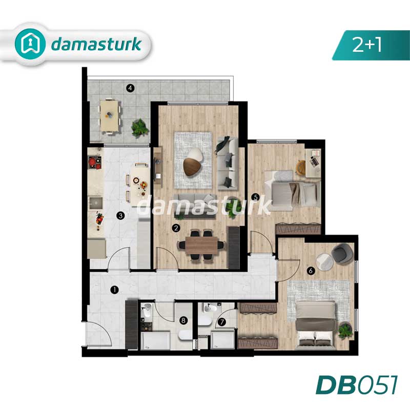 Appartements à vendre à Nilüfer - Bursa DB051 | DAMAS TÜRK Immobilier 02