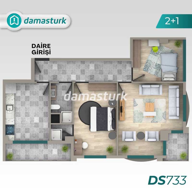 آپارتمان برای فروش در اسنیورت - استانبول DS733 | املاک داماستورک 01