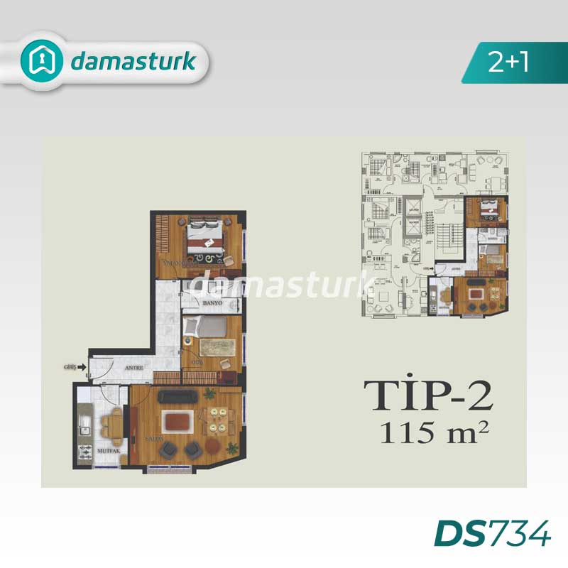 آپارتمان برای فروش در اسنیورت - استانبول DS734 | املاک داماستورک 02