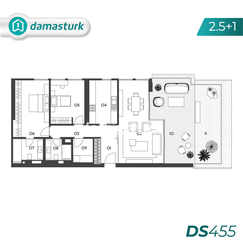 Appartements de luxe à vendre à Üsküdar - Istanbul DS455 | damasturk Immobilier 01