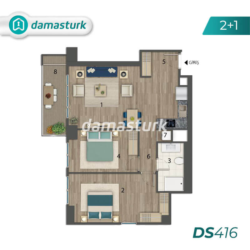 Appartements à vendre à Ispartakule - Istanbul DS416| damasturk Immobilier 02
