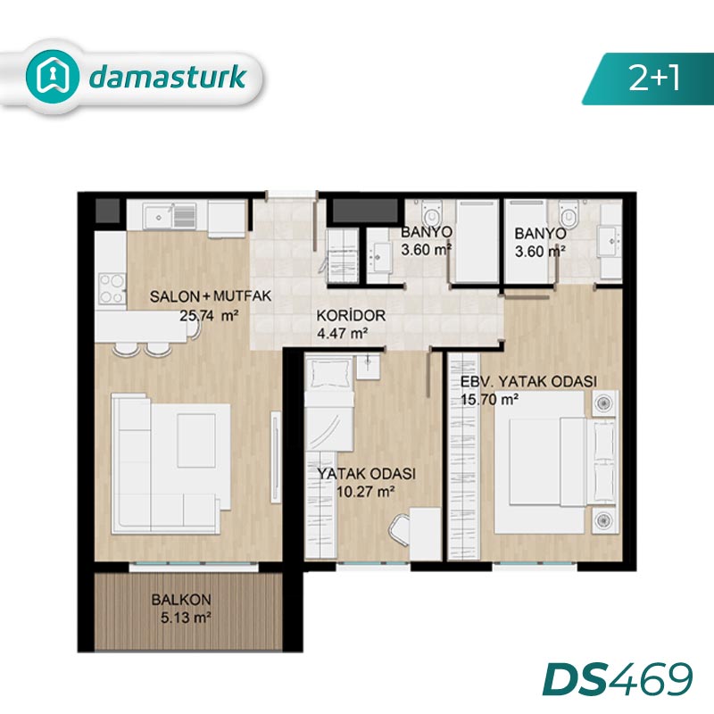 Apartments for sale in Beylikdüzü - Istanbul DS469 | damasturk Real Estate 01