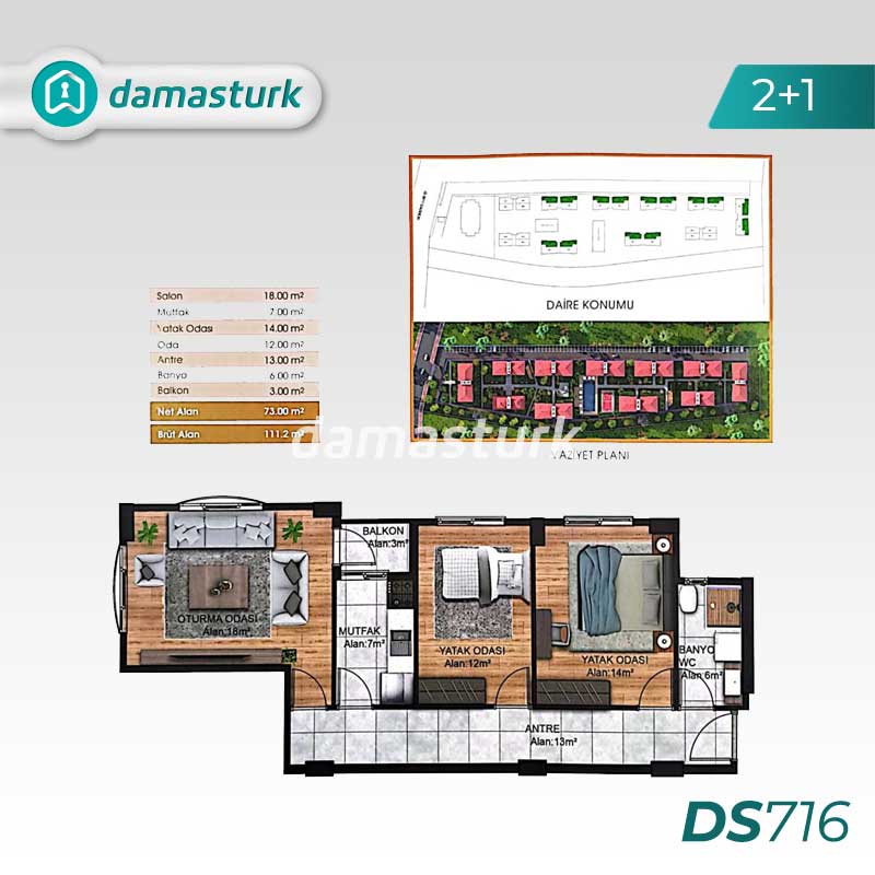 شقق للبيع في بهشة شهير - اسطنبول DS716 | داماس تورك العقارية 02