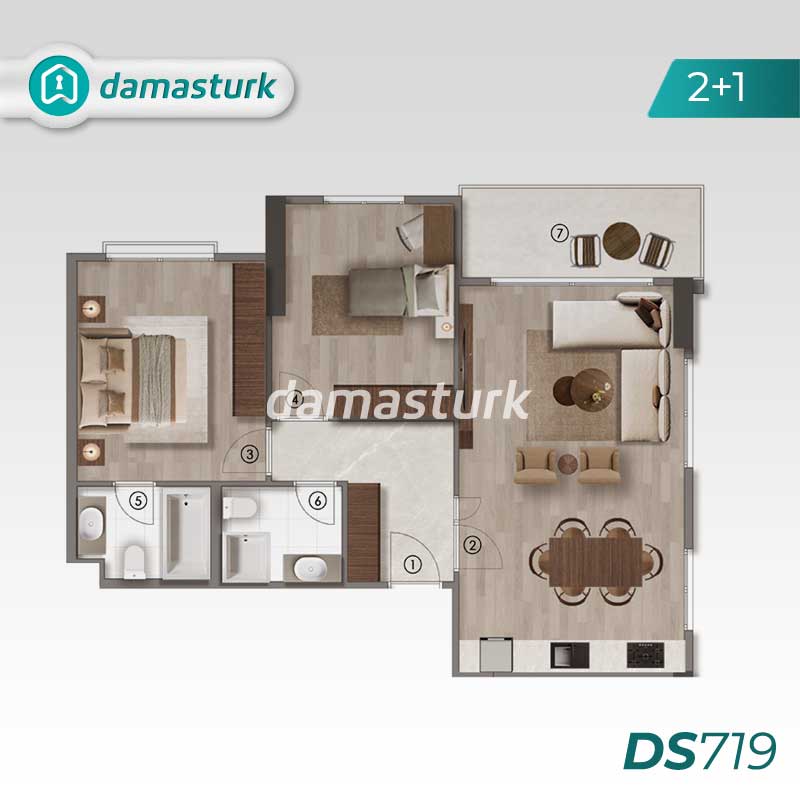 شقق للبيع في كوتشوك شكمجة - اسطنبول DS719 | داماس تورك العقارية  04