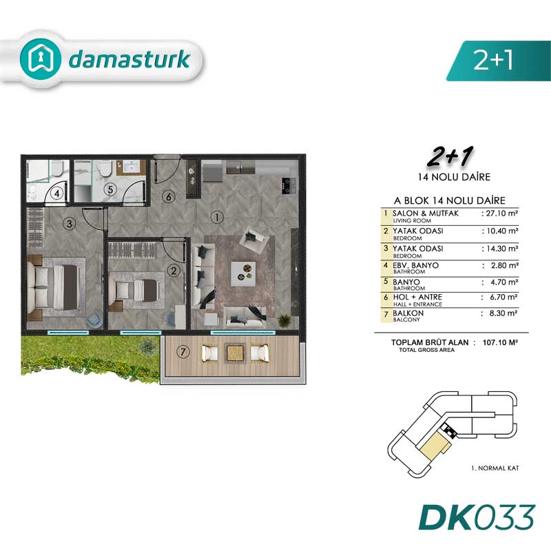 Luxury apartments for sale in Yuvacik - Kocaeli DK033 | DAMAS TÜRK Real Estate 04