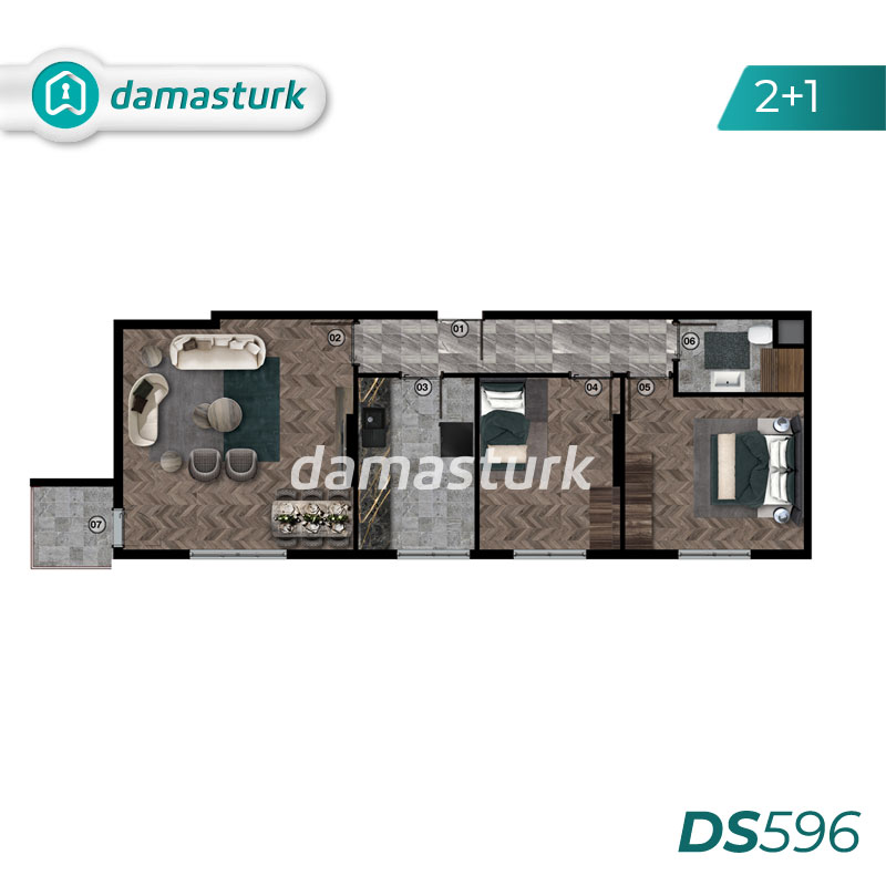 شقق للبيع في كوتشوك شكمجة - اسطنبول  DS596  | داماس ترك العقارية   01