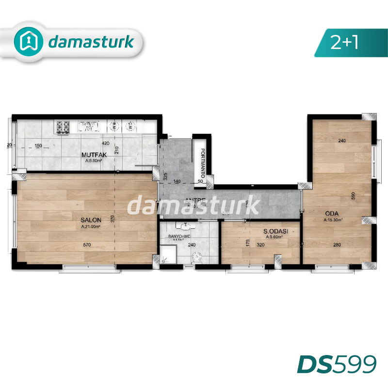 آپارتمان برای فروش در  بيليك دوزو - استانبول DS599 | املاک داماستورک  01